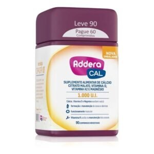 Addera Cal 1.000ui Leve 90 Pague 60 Comprimidos Revestidos