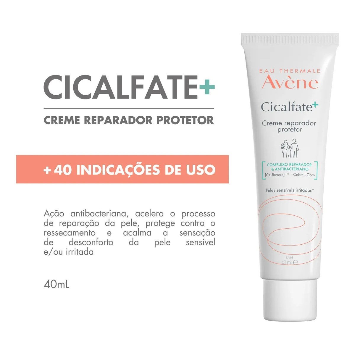 Avene Cicalfate + Creme Reparador Protetor 40ml - Imagem 3