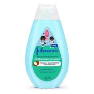 Condicionador e Máscara Infantil Para Cabelos Crespos Johnson's Blackinho Poderoso, 380ml
