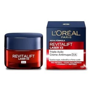 Creme Facial Anti-idade, com PRO-XYLANE e Ácido Hialurônico, Corrige Rugas e Flacidez, Revitalift Laser X3 L'Oréal Paris 50ml