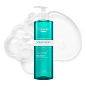 EUCERIN Dermopure Clinical Gel de Limpeza Gentil 400ml, Redução da oleosidade e acne, Desobstrui os poros