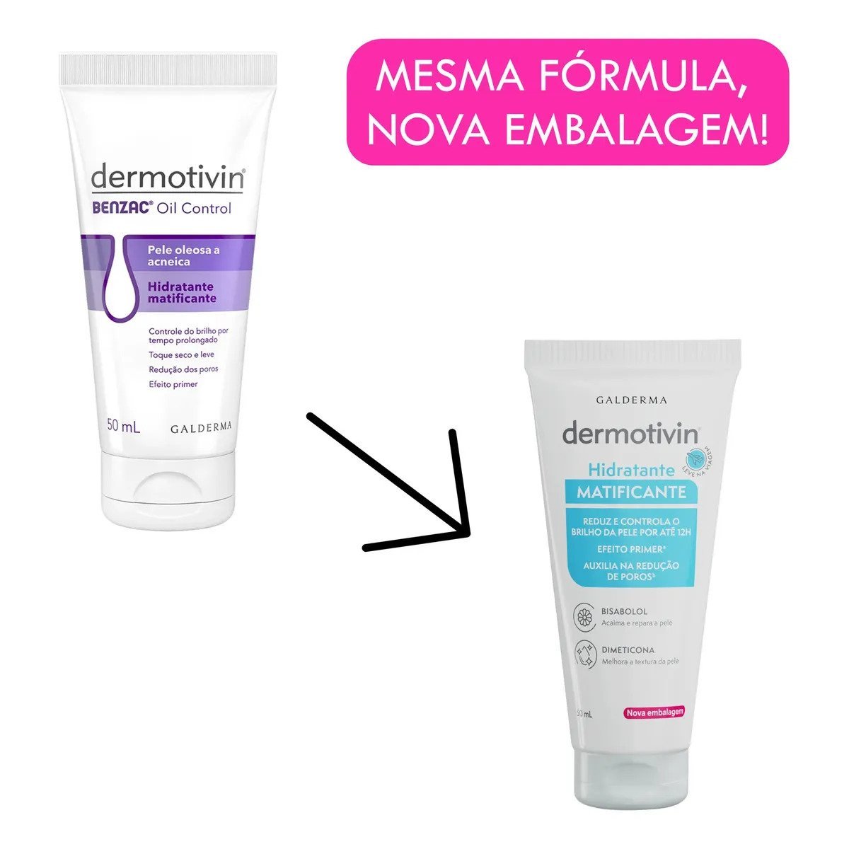Facial Dermotivin Hidratante Matificante para Pele Oleosa 50ml - Imagem 2