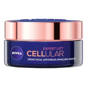Facial NIVEA Creme Antissinais Cellular Lift Noite 50ml, Fortalece a Pele, Reduz Rugas, Estimula Colágeno, Bakuchiol Puro, Cuidado Noturno