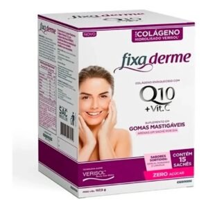 Fixa Derme Q10 + Vit. C Colageno Hidrolisado Gomas 15 Saches