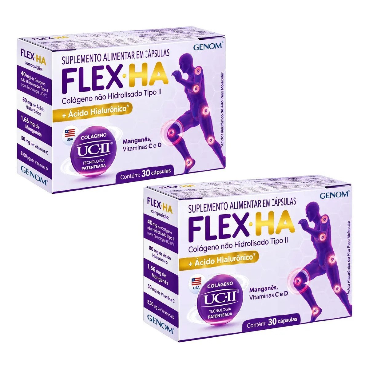 Flex Ha Colágeno Não Hidrolisado Em Cápsulas Vitaminas C E D